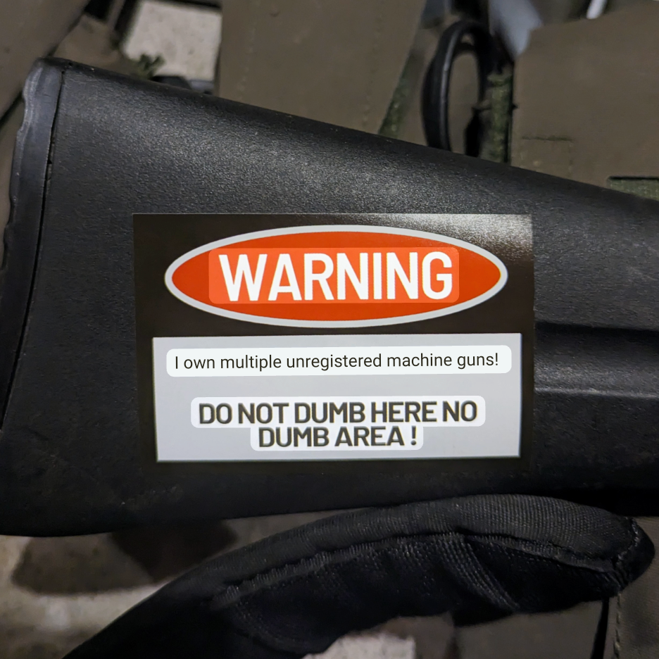 WARNING Sticker